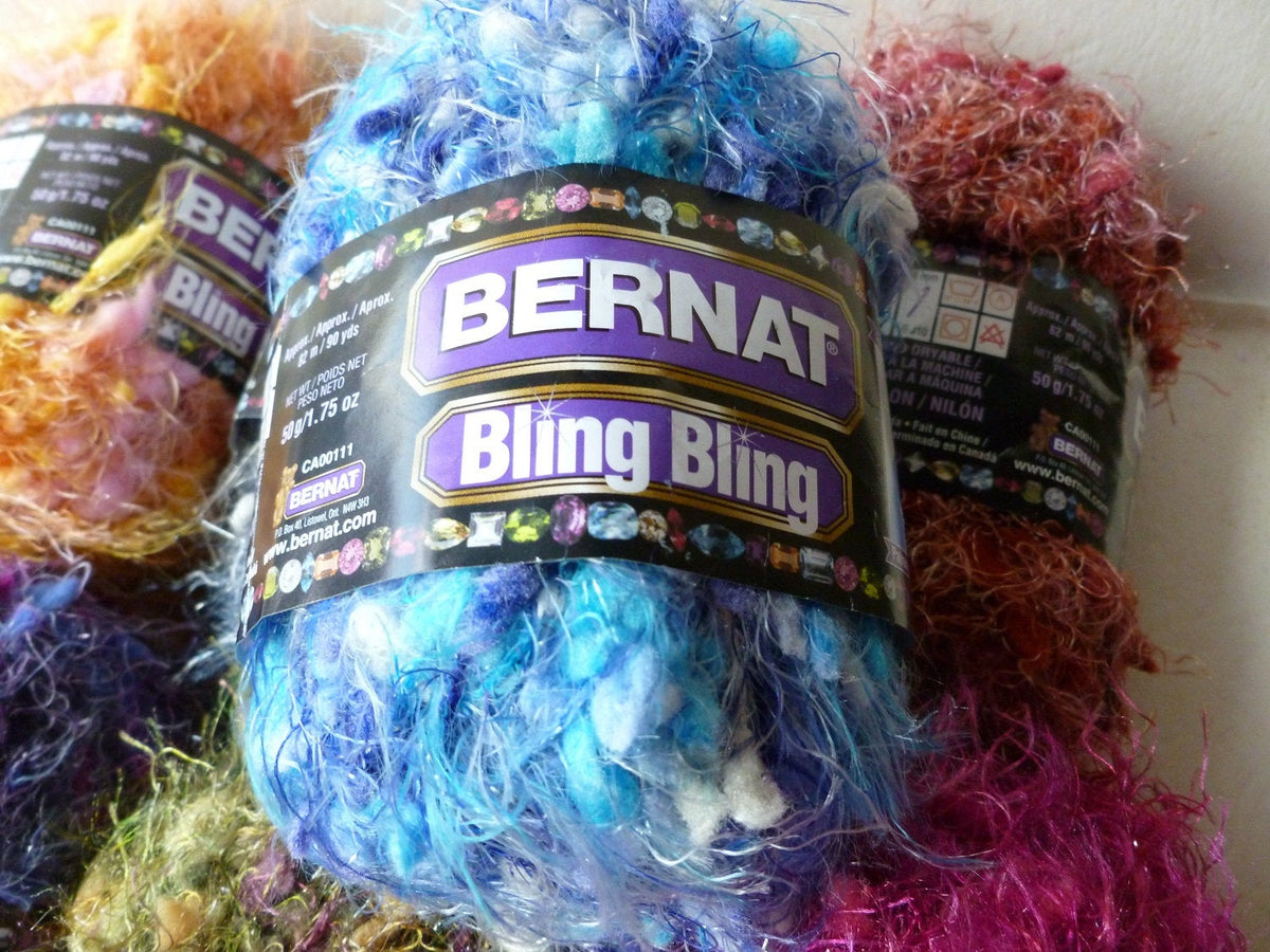 Bling Bling by Bernat, Eyelash Pom Pom, Bulky 50 gm