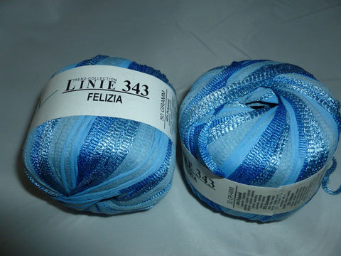 Blues Linie 343 Felizia by Online Yarns, Worsted, Cotton Blend Ribbon, 50 gm
