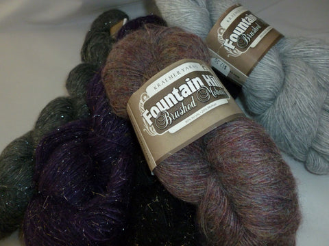 Fountain Hill Brushed Mohair by Kraemer Yarns, Acrylic Mohair Blend, 100 gm
