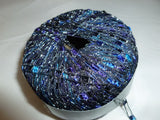 Beautiful with Silver Metallic  Specialty Yarn by Dark Horse, Railroad Ribbon