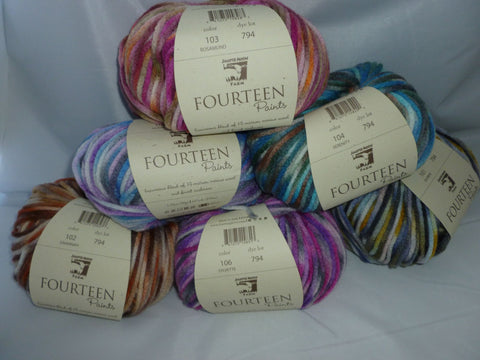 Fourteen Paints by Juniper Moon, Merino Wool and Cashmere Blend, 50 gm