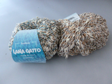 Cipro by Lana Gatto Yarn, Cotton Blend Fine Boucle, 50 gm