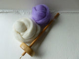 Top or Bottom Whorl Drop Spindles for Spinning Fiber into Yarn with Fiber - Felted for Ewe