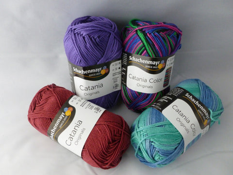 Catania and Catania Color by Schachenmayr, Solid and Variegated Sport Cotton - Felted for Ewe