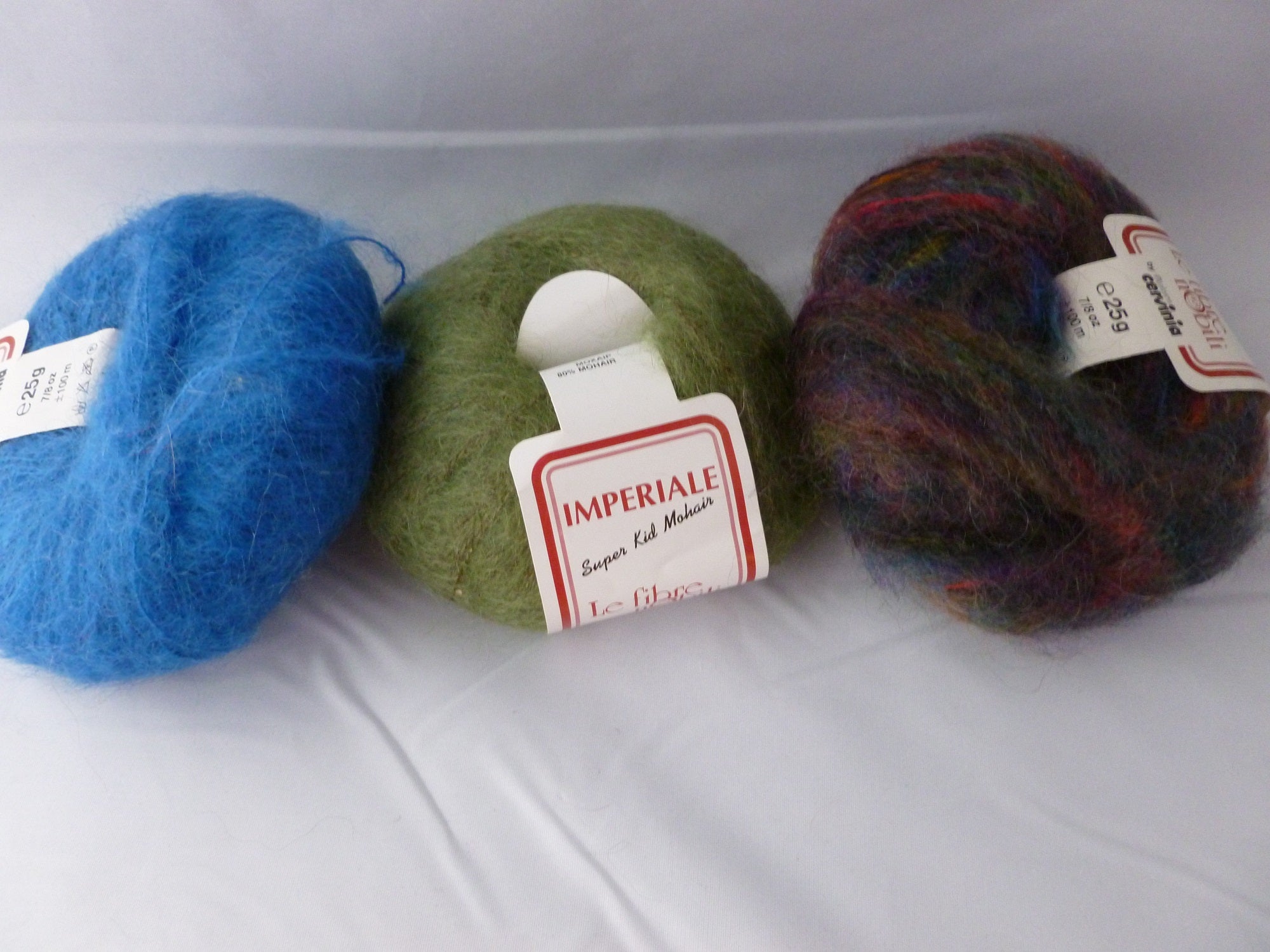 Imperiale Super Kid Mohair by Le Fibre Nobili, Multiple Colors, Worsted Kid  Mohair blend