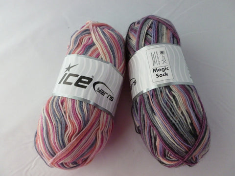 Magic Sock by Ice Yarns, Washable Wool, Self striping yarn - Felted for Ewe