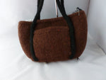 Felted Purse, Green or Grey Handknit Felted Bucket Purse - Felted for Ewe