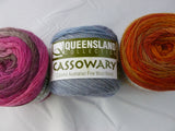 30% off Cassowary by Queensland Collection, Self Striping Wool Nylon Blend Fingering Yarn - Felted for Ewe