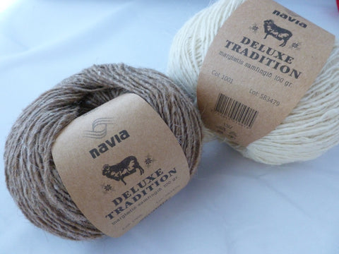 Deluxe Tradition by Navia Yarns,  100% Wool, 100 gm, Aran Weight