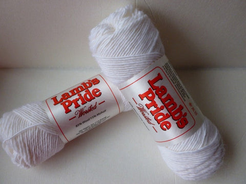 White Frost Lamb's Pride Worsted  - Seconds -by Brown Sheep Company, Off White - Felted for Ewe