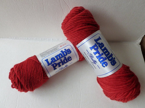 Blue Blood Red Lamb's Pride Bulky - not seconds - by Brown Sheep Company - Felted for Ewe