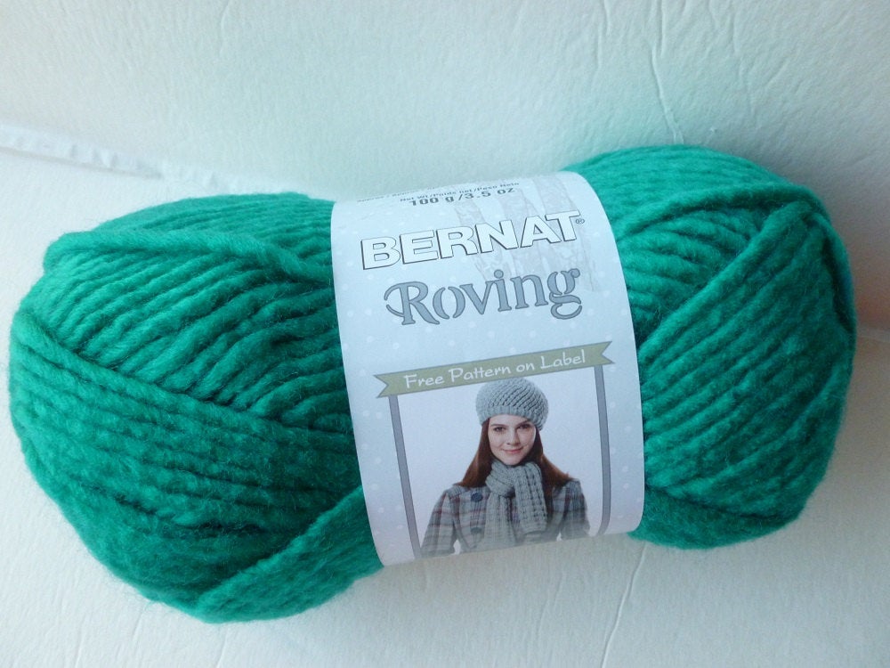 Teal Roving by Bernat, Acrylic Wool Blend, Bulky, Machine Wash