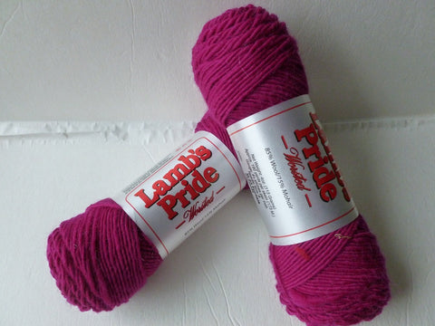 Yarn Sale  - Fuchsia Lamb's Pride Worsted  - Seconds -by Brown Sheep Company - Felted for Ewe