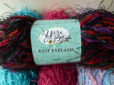 Riot Eyelash by Yarn Bee Yarns,  Plush Eyelash - Felted for Ewe