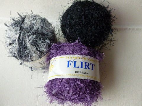 Purple, Black or Zebra  Flirt   LA Collection Franciase by Plymouth Yarn - Felted for Ewe