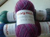 Bamboo Prints Sock Yarn for Mary Maxim, Bamboo Wool Blend Sock yarn, 100 gm - Felted for Ewe