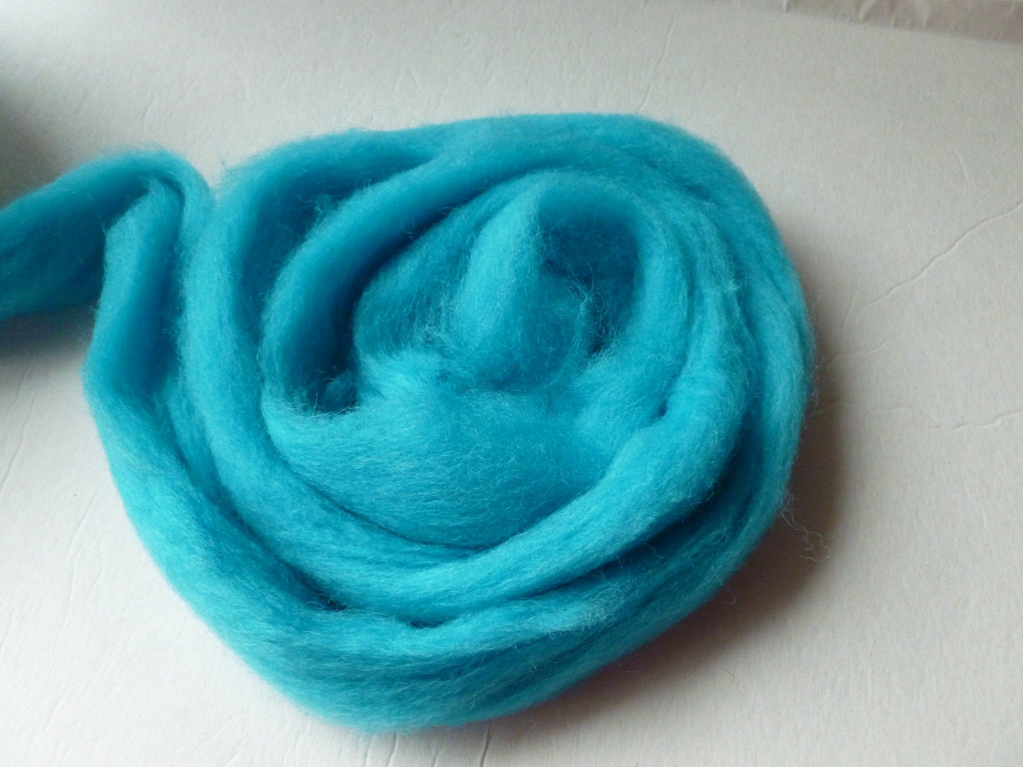 Turquoise Merino Top Roving Wool 25g Needle Felting Wool Thrumming Wool Wool  Tops Wool Roving Felting Wool Pure Wool Fiber Spinning 