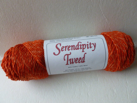 Dragon Fire Serendipity Tweed Yarn by Brown Sheep Company, Cotton Wool Blend - Felted for Ewe