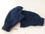 Solid Fingerless Mittens, Hand Knit, Superwash Wool, Multiple Colors - Felted for Ewe