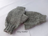 Solid Fingerless Mittens, Hand Knit, Superwash Wool, Multiple Colors - Felted for Ewe