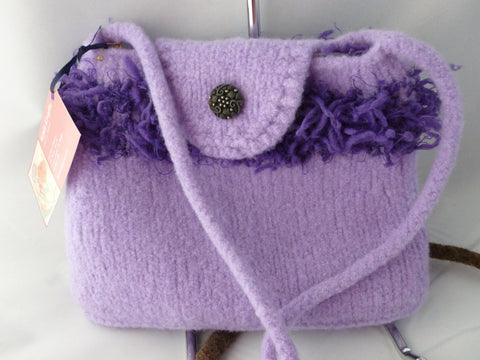 Hand Knit Small Felted Purse, Felted Shoulder Bag, Multiple Colors - Felted for Ewe