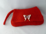 Hand knit Felted Small Evening or Day Time Wristlet, Felted Purse - Felted for Ewe
