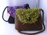 Hand Knit Medium Felted Purse with Flap and Shoulder Strap, Felted Bag, Multiple Colors - Felted for Ewe