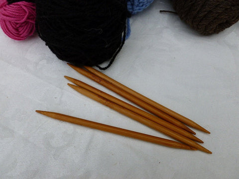 5 inch Bamboo Double Point Knitting Needles (0-8), For Smaller Projects - Felted for Ewe