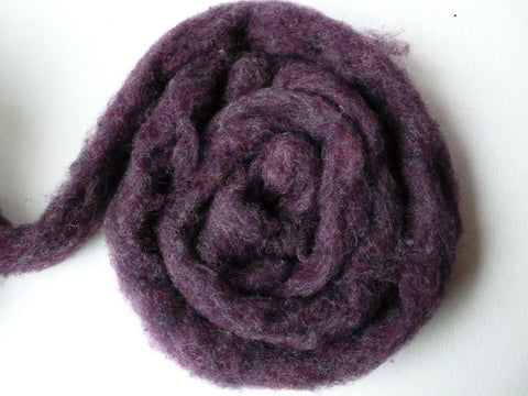Wool Roving Blackberry Heather  by Bartlett yarns - Felted for Ewe
