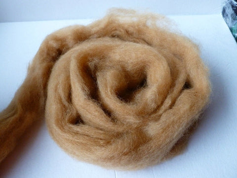 Autum Gold Romney and Merino Blend Wool Roving - Felted for Ewe
