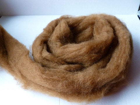 Chestnut Romney and Merino Blend Wool Roving - Felted for Ewe