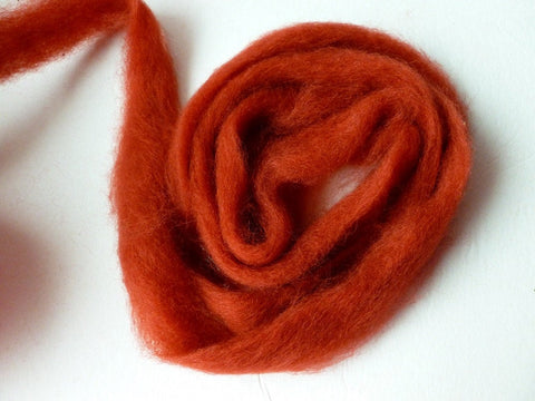 Russet Romney and Merino Blend Wool Roving - Felted for Ewe