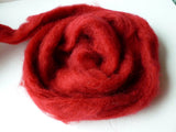 Cranberry Romney and Merino Blend Wool Roving - Felted for Ewe