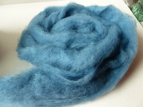 China Blue Romney and Merino Blend Wool Roving - Felted for Ewe