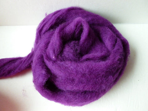 Red Plum Romney and Merino Blend Wool Roving - Felted for Ewe