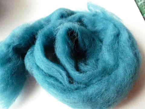 Ocean Blue Romney and Merino Blend Wool Roving - Felted for Ewe