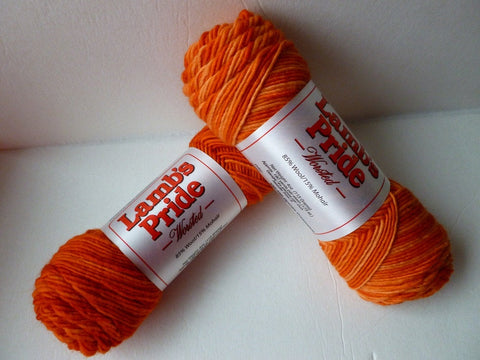 Orange Dreamcicle Lamb's Pride Worsted  - Seconds -by Brown Sheep Company - Felted for Ewe