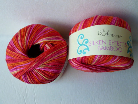 Heat of the Day Silken Effects Bamboo by 5th Avenue, Bamboo Wool Blend, DK 50 gm - Felted for Ewe