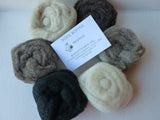 Wool Roving, Naturals Sampler by Bartlett yarns - Felted for Ewe